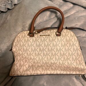 Michael Kors Cream and Brown Women's Bag